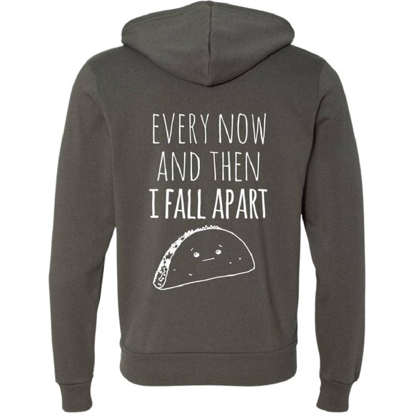 Stay Cozy and Eco-Friendly with the Sometimes I Fall Apart Zip Up Hoodie! - Picture 1 of 2